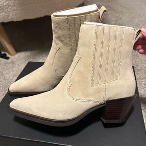 Rag & Bone Suede Dart Western Boot - Macadamia